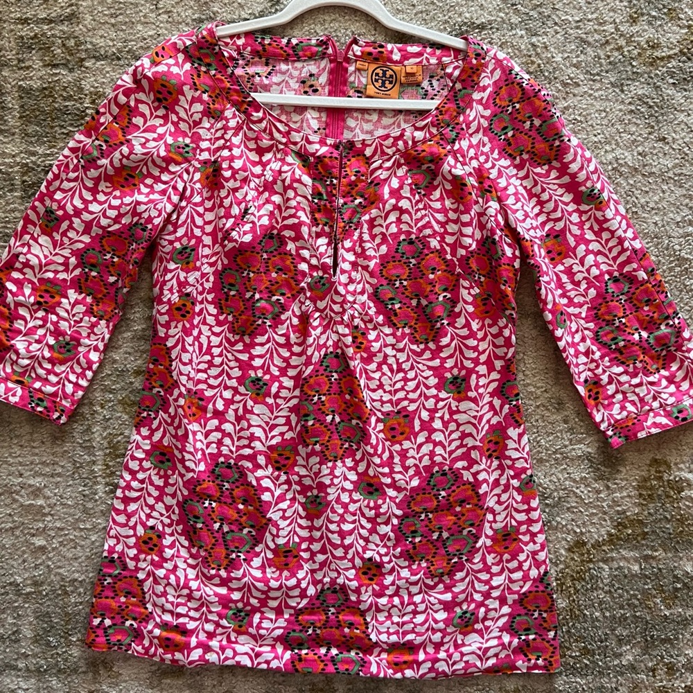 LIKE NEW TORY BURCH 100% LINEN SIZE 10 TOP